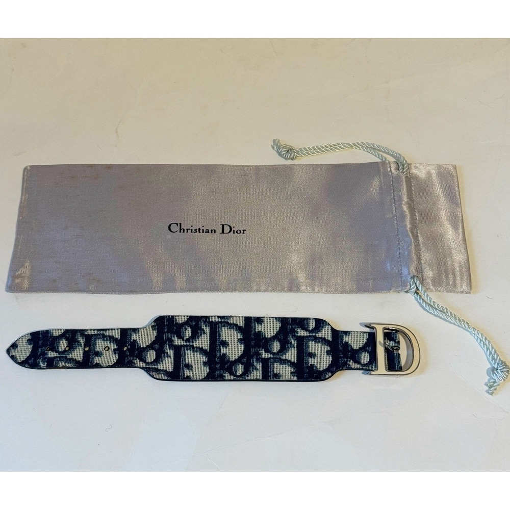 Dior Trotter Leather Bracelet Monogram with Dust Bag